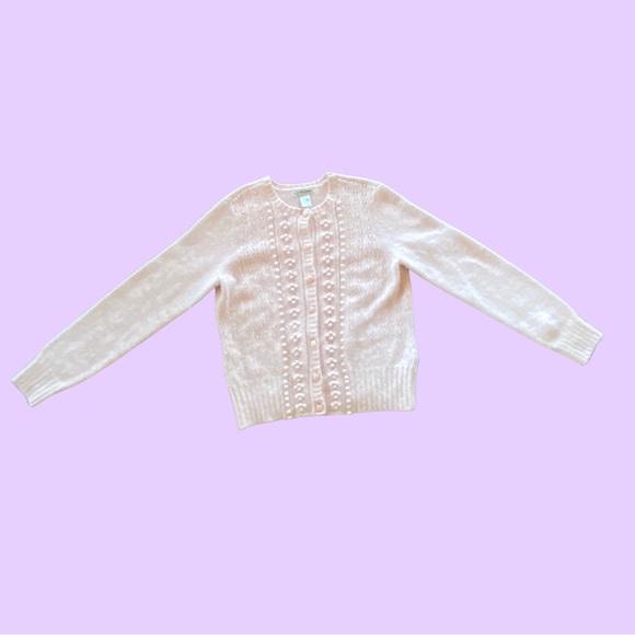 Unbelievable Light Baby Pink Angora Rabbit Hair and Lamb’s Wool Cardigan 🔥 - Picture 3 of 4